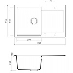 Превью картинка Гранитная мойка Omoikiri Daisen 78-BL Artgranit/черный #2