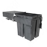 Превью картинка PULSE PROBOX F45 Система сортировки и хранения, 3 емкости (2x15+1x33), креп. фасада, полн.выдв., плавн.закр., крышка-полка, графит (MBN453-63DGMID) #2
