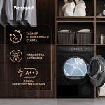 Превью картинка Машина сушильная Weissgauff WD 5910 Heat Pump Matt Black #20