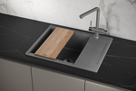 Превью картинка Кварцевая мойка GRANULA 6202, ГРАФИТ #1