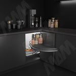 Превью картинка Vibo FLY MOON 3.0 GALAXY VGF, механизм угловой пов., 2 полки, эллипт.прут., противоск. покр., с доводчиком, графит, левый (FLY3STM245SXM2POR120ASVGF) #3