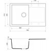 Превью картинка Гранитная мойка Omoikiri Daisen 78-PA Artgranit/пастила #2