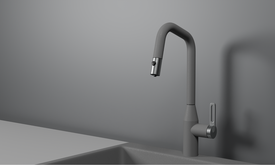 Фото Смеситель для кухни GRANULA 8171, АЛЮМИНИУМ