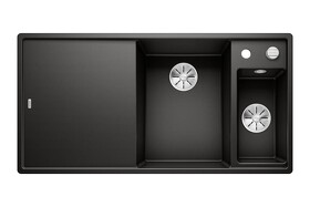 Картинка Blanсo AXIA III 6 S SILGRANIT PuraDur черный чаша справа, доска стекло c кл.-авт. InFino