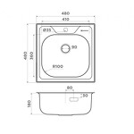 Превью картинка Металлическая мойка Omoikiri Saru 48-IN нерж. сталь/нержавеющая сталь #5