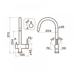 Превью картинка Смеситель для кухни Omoikiri Yamada-AB-022 латунь/античная латунь #2