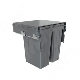 Картинка PULSE PROBOX LT F60 Система сортировки и хранения, 2 емкости (2x35), креп. фасада, полн.выдв., плавн.закр., цвет графит (BRD602-70HDG)