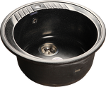 Превью картинка Мраморная мойка GranFest RONDO 520 Черный #1