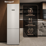 Превью картинка Холодильник с нижней морозилкой Weissgauff WRK 2010 D Inverter NoFrost Beige Soft Close #11