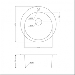 Превью картинка Кварцевая мойка EMAR EMQ-1475.C Алмаз #2