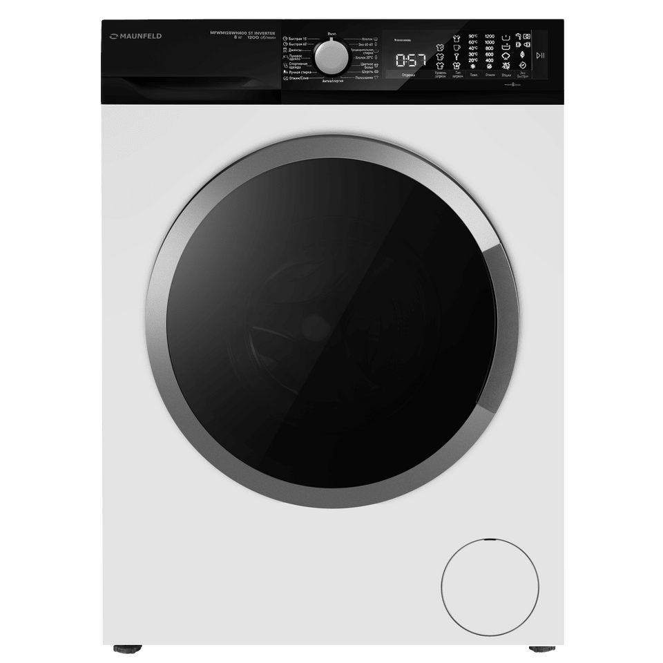 Фото Стиральная машина с фронтальной загрузкой Maunfeld MFWM128WH400 ST INVERTER