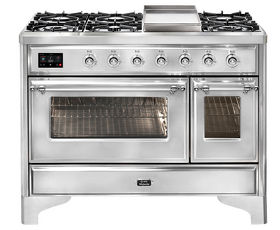 Картинка ILVE M12FDNE3/SSC нержавеющая сталь (фурн. хром)