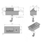 Превью картинка PULSE ПОП-АП Выдвижной блок розеток, 265*118 мм, 2 розетки, 1 USB, 1 USB Type-C, быстрая зарядка, беспроводная зарядка, белый, POP-UP (PU-S-2S1A1C-FW-WH) #4