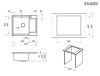 Превью картинка Кварцевая мойка GRANULA ES-6202, БАЗАЛЬТ, кухонная мойка, кварц, ESTETICA #5