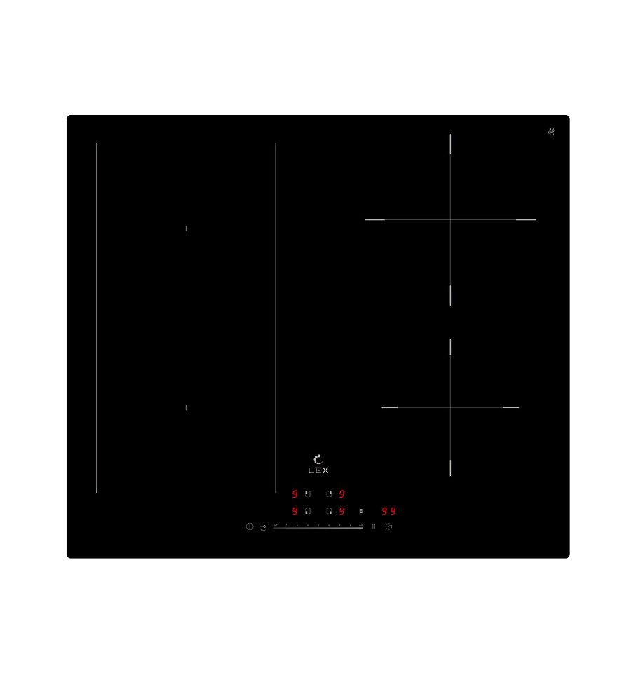 Фото Индукционная варочная панель Lex EVI 641A BL панель стеклокерамическая индукционная