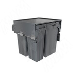 Превью картинка PULSE PROBOX MAX F60 Система сортировки и хранения, 4 емкости (2x15+2x27), креп. фасада, полн.выдв., плавн.закр., графит (MBN604-84DGMAX) #1