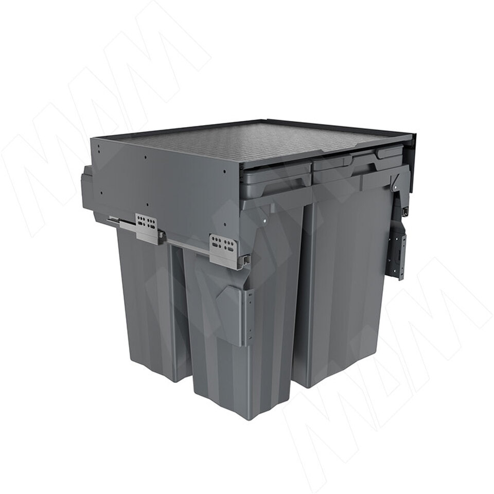 Фото PULSE PROBOX MAX F60 Система сортировки и хранения, 4 емкости (2x15+2x27), креп. фасада, полн.выдв., плавн.закр., графит (MBN604-84DGMAX)