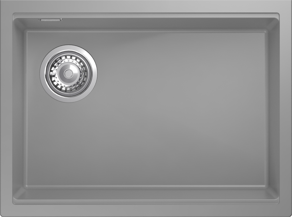 Фото Гранитная мойка Rivelato SCALINO SL-553-L  1-чаш 445*600 Серый 803