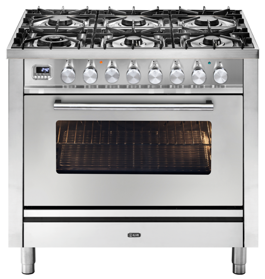 Фото Центр варочный ILVE P096DWE3/SS нержавеющая сталь (фурн. сатинированная сталь)