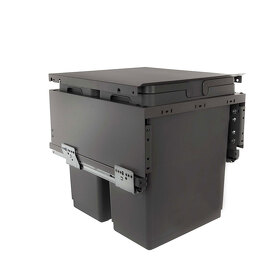 Картинка Vibo GLOBE 2.0 M50W Система сортировки и хранения, 2 емкости (30л+30л), креп. фасада, полн.выдв., плавн.закр., направл. Nova Pro, крышка-полка (PG2GME502SCGMRF)