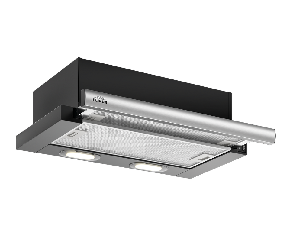 Фото Встраиваемая вытяжка Elikor Интегра 50П-400-В2Л черный/нерж