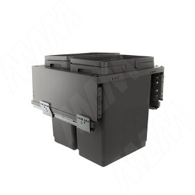 Картинка Vibo GLOBE 2.0 M45W Система сортировки и хранения, 2 емкости (30л+30л), креп. фасада, полн.выдв., плавн.закр., направл. Nova Pro, без крышек. (PG2GME452SCGM)