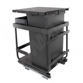 Картинка Vibo KOMBI 2.0 M45W Система сортировки и хранения, 1 емкость (47л), креп. фасада, полн.выдв., плавн.закр. направл. Nova Pro, без крышек, крышка-полка (KOMBI2GME451ASCGMRF)