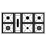 Превью картинка Центр варочный ILVE P127DNE3/MGP матовый графит (фурн. медь) #2