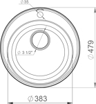 Превью картинка Кварцевая мойка GranFest GF-QUARZ 08 Серый #3