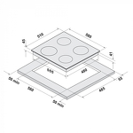 Превью картинка Электрическая варочная панель KRONA LUNA 60 BL/S K #10