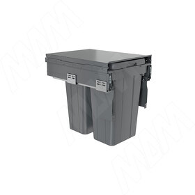 Картинка PULSE PROBOX LT F40 Система сортировки и хранения, 2 емкости (2x18), креп. фасада, полн.выдв., плавн.закр., графит (BRD402-36DG)