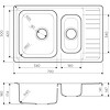 Превью картинка Металлическая мойка Omoikiri Sagami 79-2-IN нерж. сталь/нержавеющая сталь #3