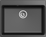 Превью картинка Кварцевая мойка Rivelato AXEL 60 1-чаша 630*520мм nero #1