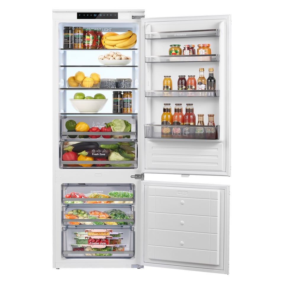 Фото Встраиваемый холодильник с морозильной камерой Maunfeld MBF19369NFWGR LUX Inverter