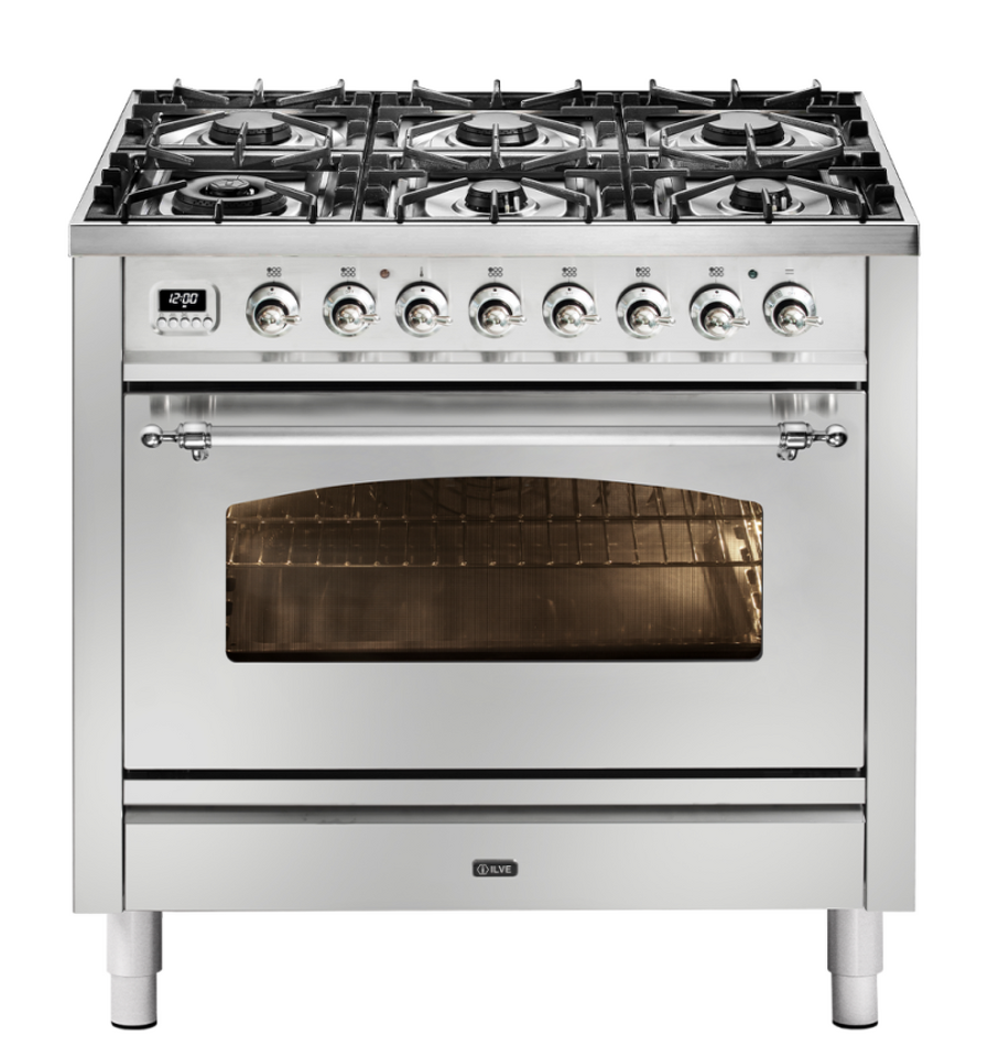Фото Центр варочный ILVE P096DNE3/SSC нержавеющая сталь (фурн. хром)