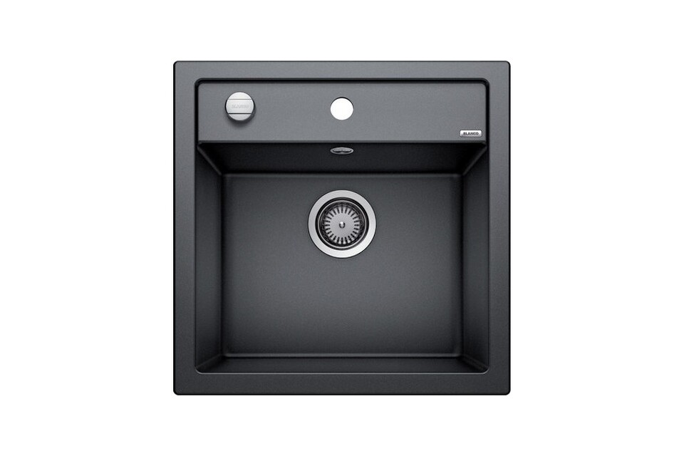Фото Гранитная мойка Blanсo DALAGO 5 SILGRANIT PuraDur антрацит с клапаном-автоматом