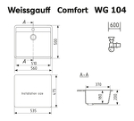 Превью картинка Мраморная мойка Weissgauff WG 104344 Comfort Deep Space #1