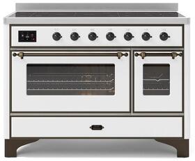 Картинка ILVE MI127NE3/WHB белый (фурн. бронза)