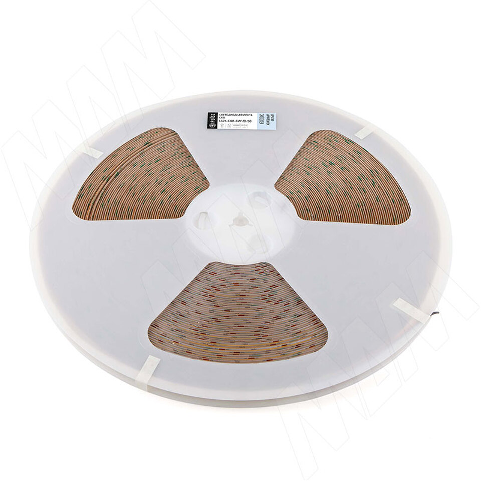Фото PULSE ЛЮКС COB лента светодиодная, 420 диодов, 24V, 50 м, CRI 90, холодный белый 6000К, IP20, 10W/1м, LUX (LS24-COB-CW-10-50)