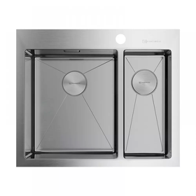 Картинка Omoikiri Akisame 60-2-L-IN нерж. сталь/нержавеющая сталь