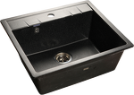 Превью картинка Мраморная мойка GranFest QUADRO 561 Черный #2
