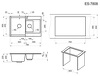 Превью картинка Кварцевая мойка GRANULA ES-7808, ТУРМАЛИН, кухонная мойка, кварц, ESTETICA #5