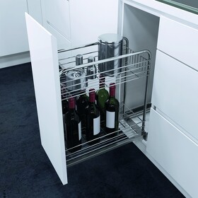 Картинка Vauth-Sagel Бутылочница KLAUS, выдвижной фасад 300 мм, хром 