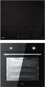Картинка Haier духовой шкаф HOX-P09CGB + индукционная варочная панель HHY-Y64NPVB