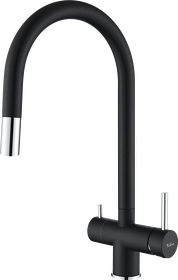 Картинка Rivelato Trevi U-обр. с краном питьевой воды и выдвижной лейкой D-35мм antracite cromo