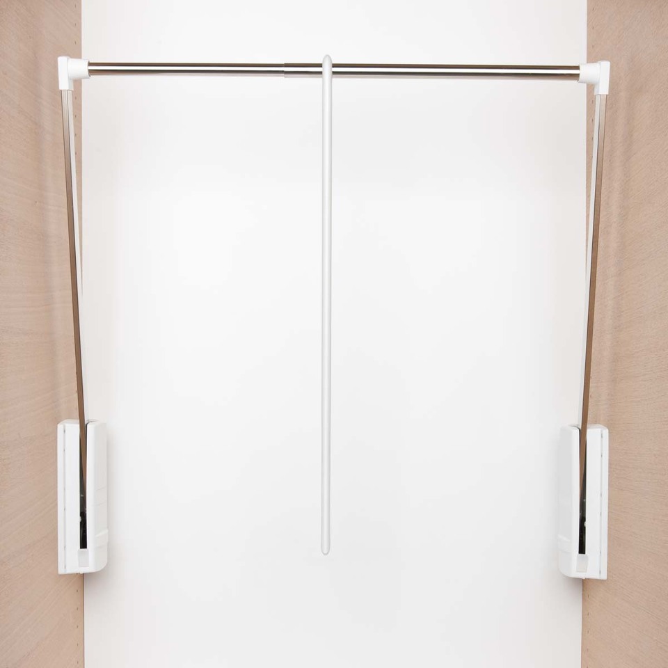 Фото Servetto Телескопический пантограф SERVETTO для одежды, 2 шт., ширина 600-1000 мм, белый/хром