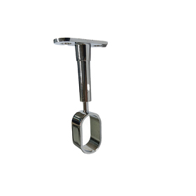 Картинка Duslar Держатель проходной регулируемый для овальной штанги 30х15, крепление к полке, хром