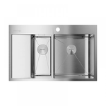 Превью картинка Металлическая мойка Omoikiri Akisame 78-2-R-IN нерж. сталь/нержавеющая сталь #1