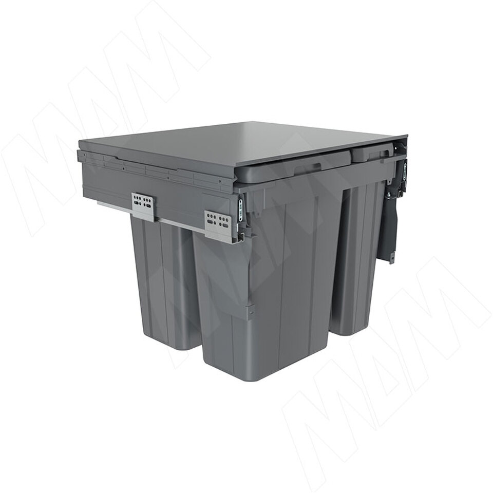 Фото PULSE PROBOX LT F60 Система сортировки и хранения, 4 емкости (2x9+2x21), креп. фасада, полн.выдв., плавн.закр., цвет графит (BRD604-60HDG)