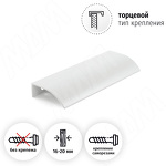 Превью картинка PULSE Профиль-ручка 96мм (L=124мм) крепление саморезами белый матовый (краска RAL 9003) (PH.RU15.096.WHT) #3